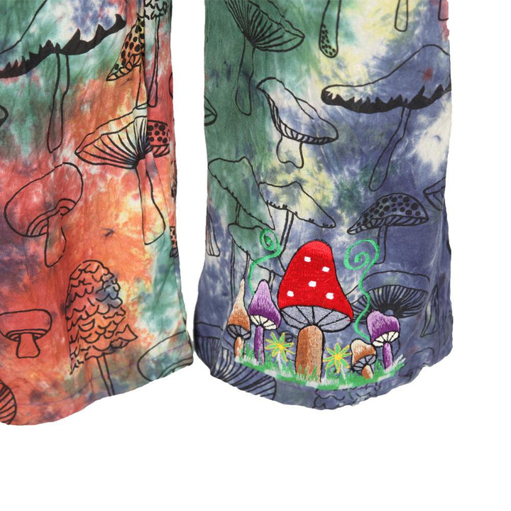 Tie Dye Mushroom Print Dungarees