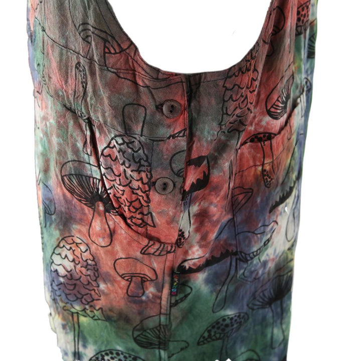 Tie Dye Mushroom Print Dungarees