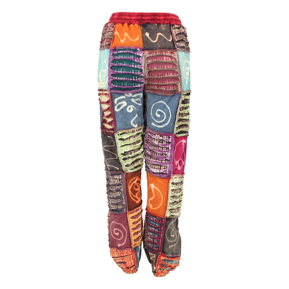 Jersey Cotton Patchwork Harem Pants