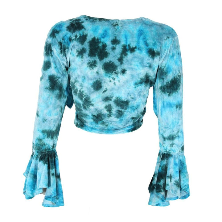 Velvet Tie Front Top