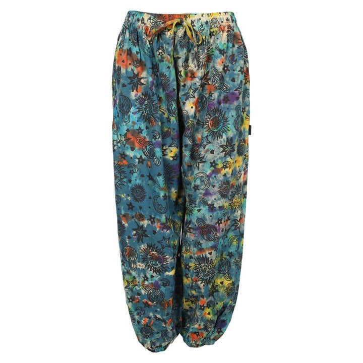 Sun & Moon Print Harem Pants