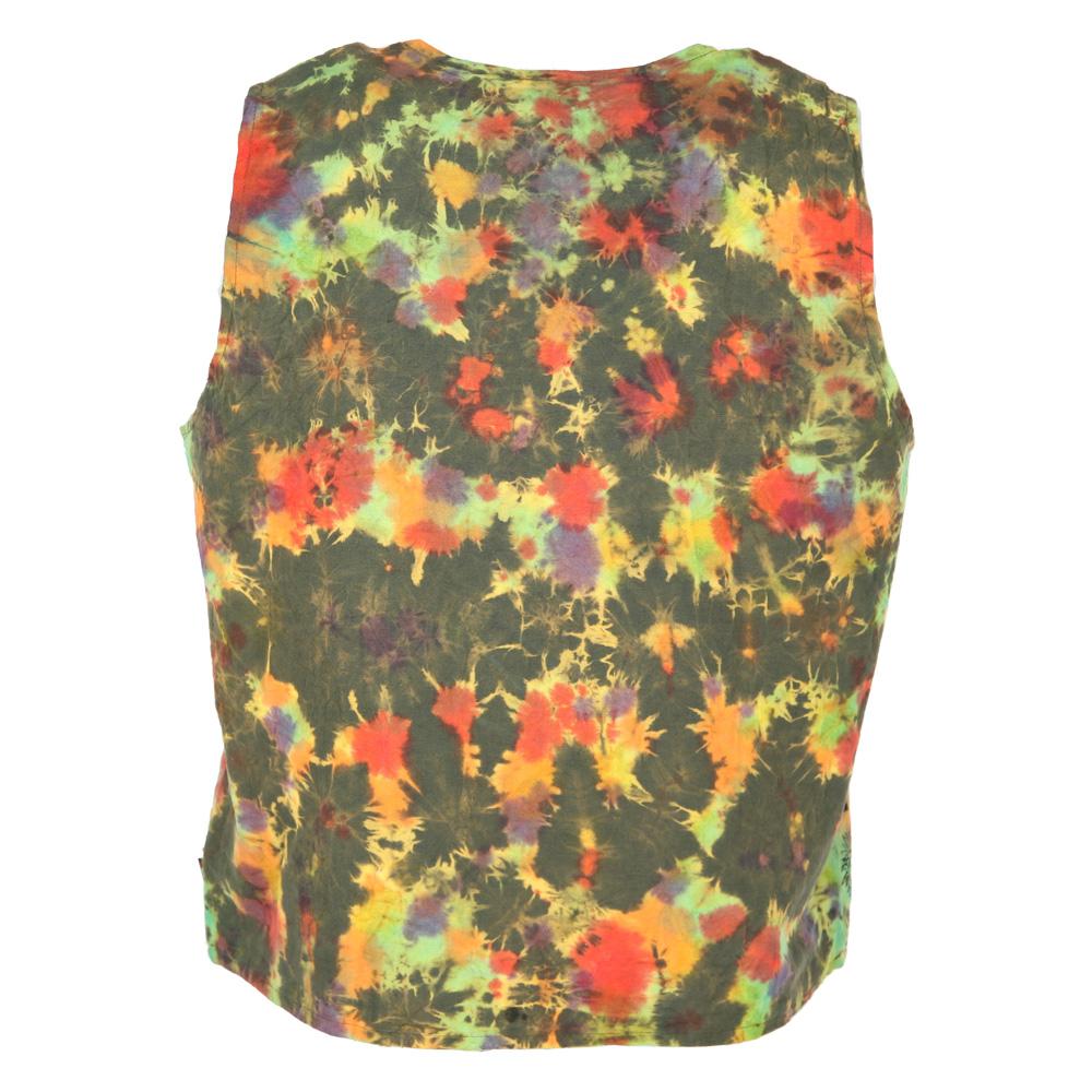 Sun & Moon Print Tie Dye Waistcoat