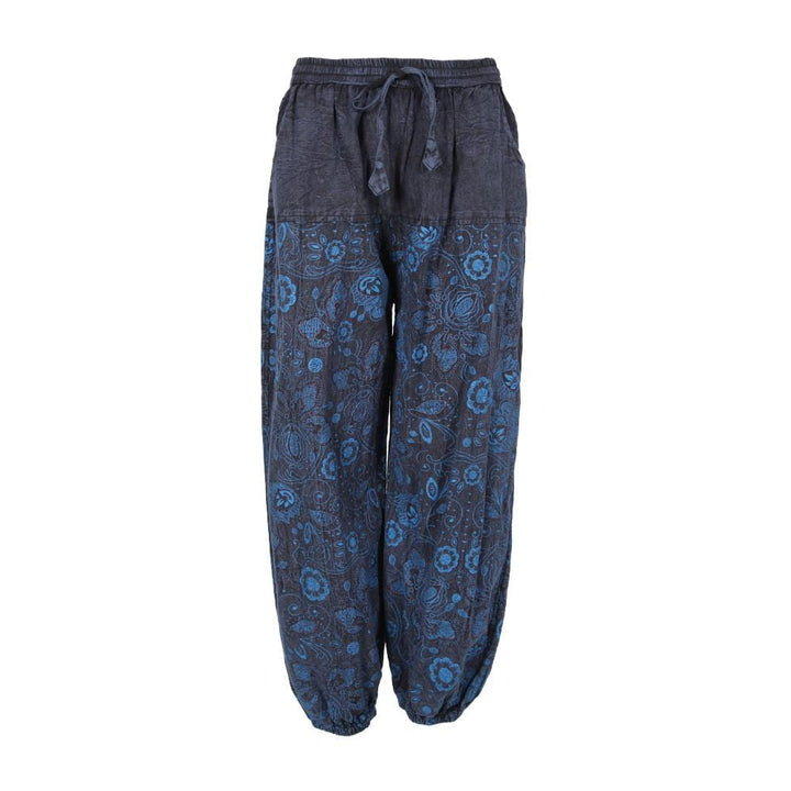 Embroidered & Screen Print Harem Pants