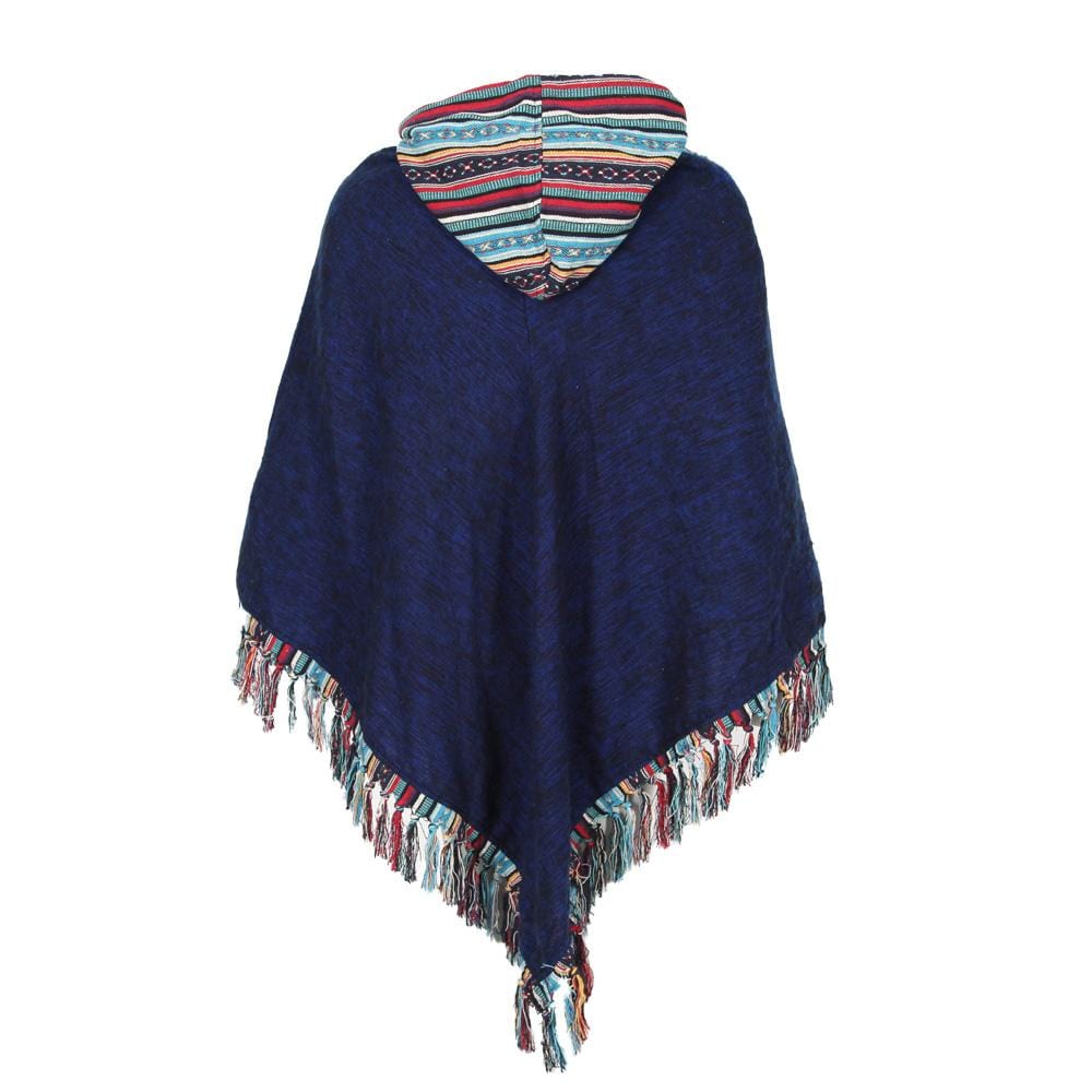 Brushed V-Neck Poncho