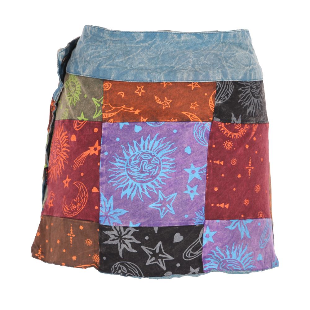 Screen Print Patchwork Popper Skirt