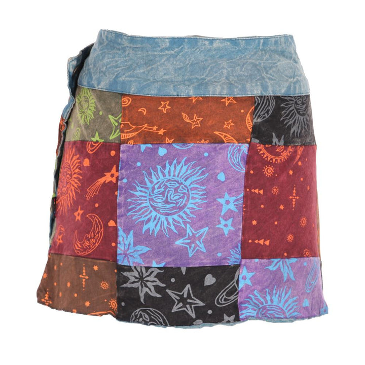 Screen Print Patchwork Popper Skirt