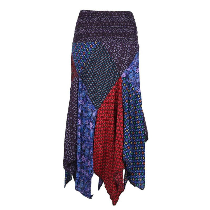 Indigo Floral Print Skirt