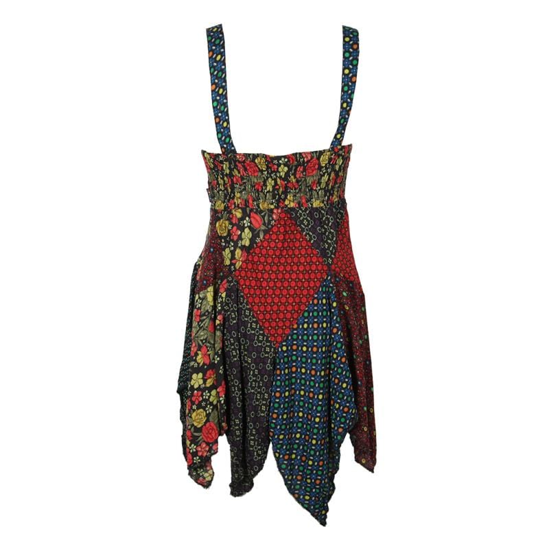 Floral Pixie Hem Patchwork Vest Top