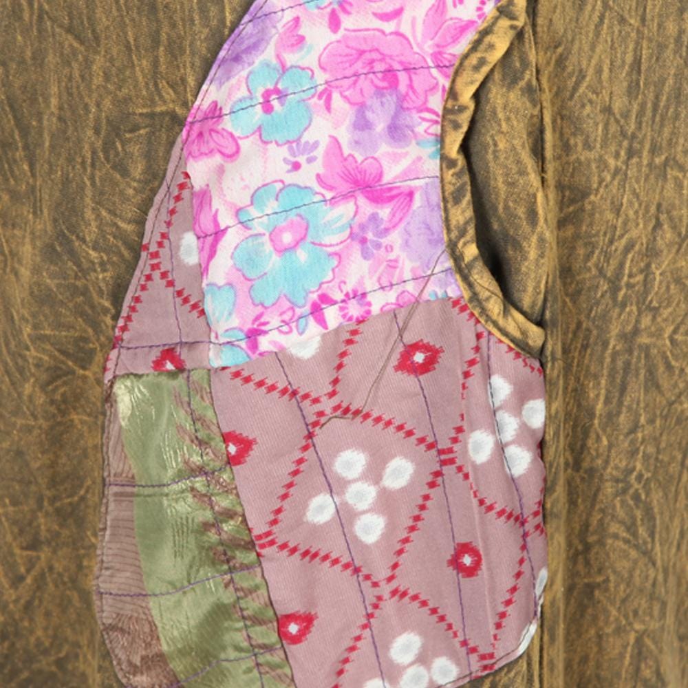 Women's Sari Patch Dungarees