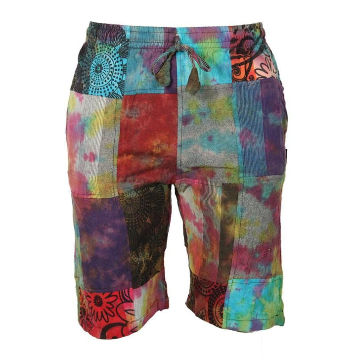Tie Dye Patchwork Shorts
