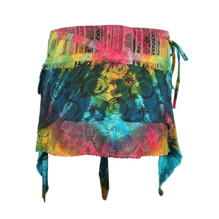 Micro Tie Dye Wrap Skirt