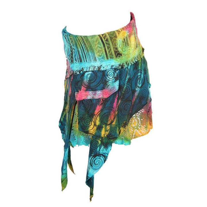 Micro Tie Dye Wrap Skirt