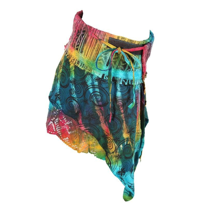 Micro Tie Dye Wrap Skirt