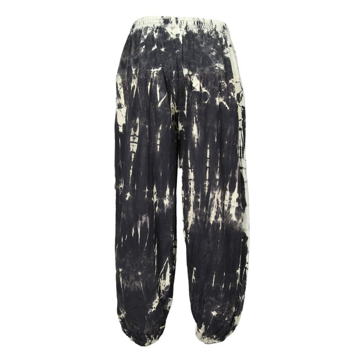 Men's Black Tie Dye Jogger Harem Pants