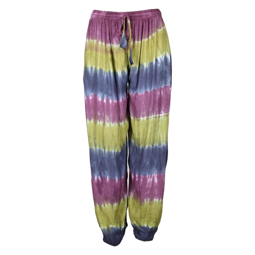 Mixed Layered Tie Jogger Pants