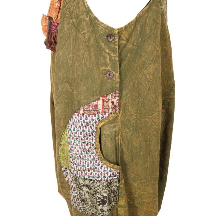 Sari Patch Harem Dungarees