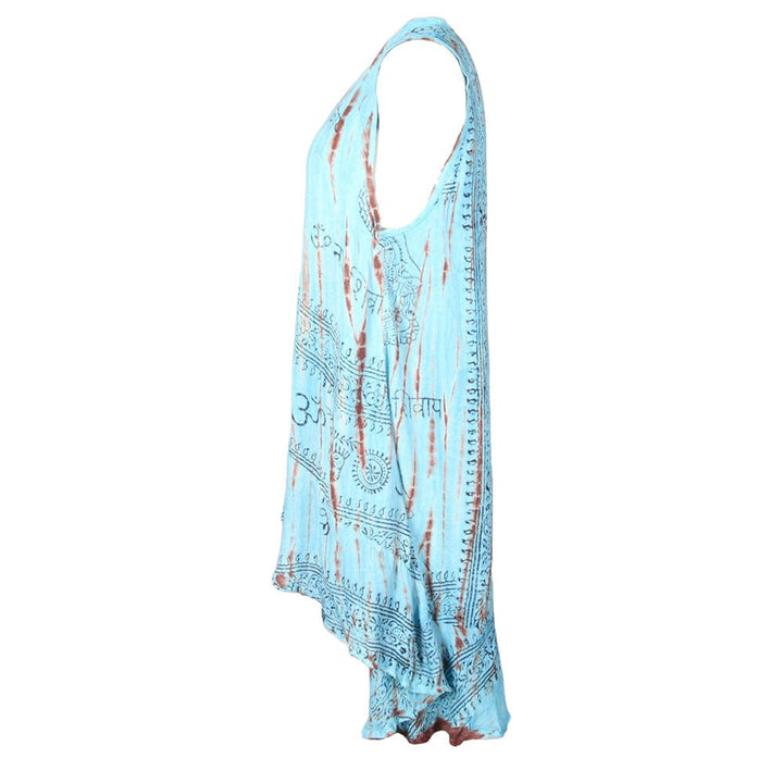 Sleeveless Tie Dye Dipped Hem Dress..