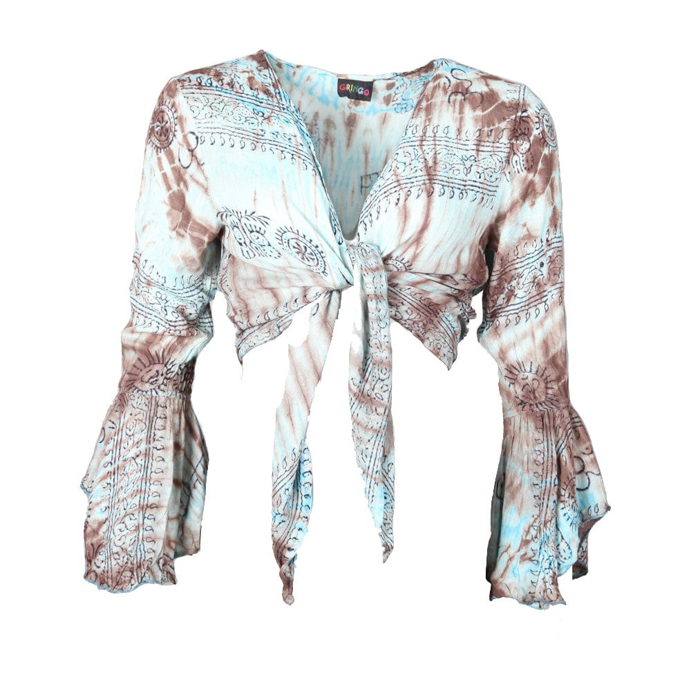 Bell Sleeve Tie Top