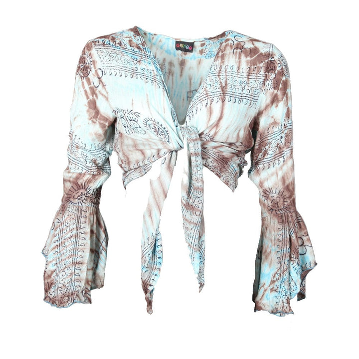 Bell Sleeve Tie Top