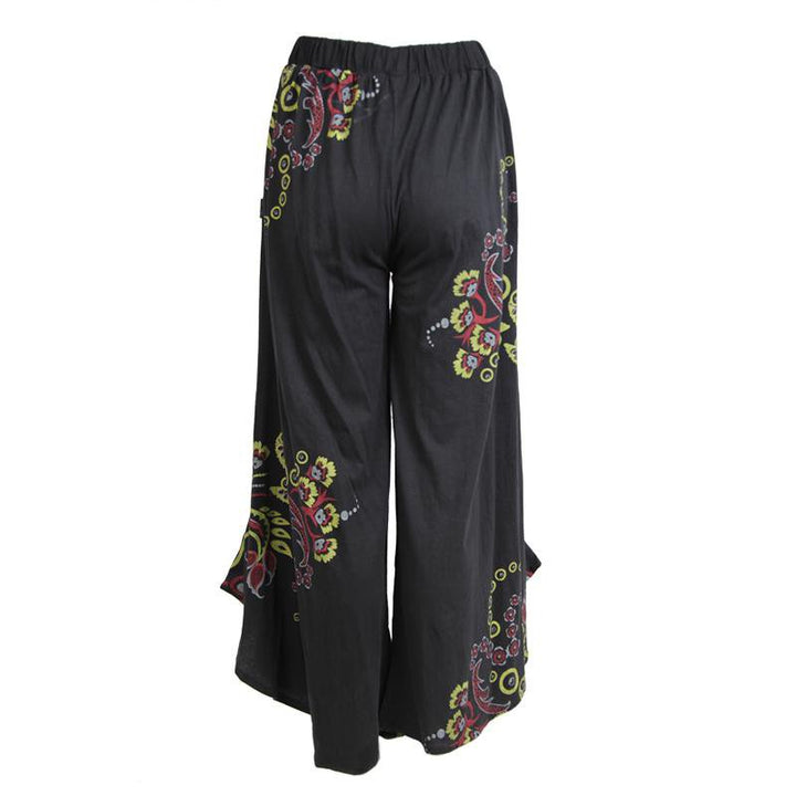 Wide Leg Screen Print Trousers