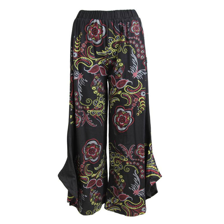 Wide Leg Screen Print Trousers