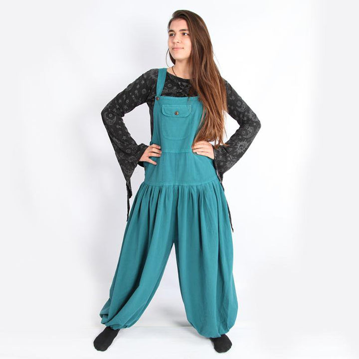 Plain Cotton Genie Dungarees