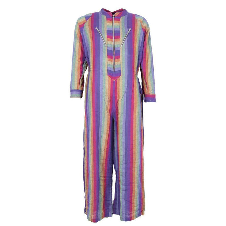 Purple Striped Jumpsuit