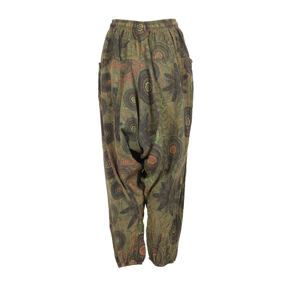Floral Jogger Drop Crotch Harem Pants