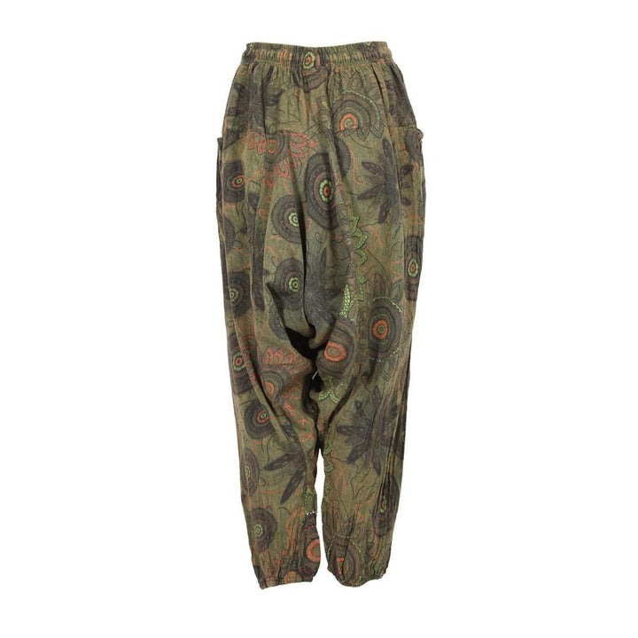 Floral Jogger Drop Crotch Harem Pants