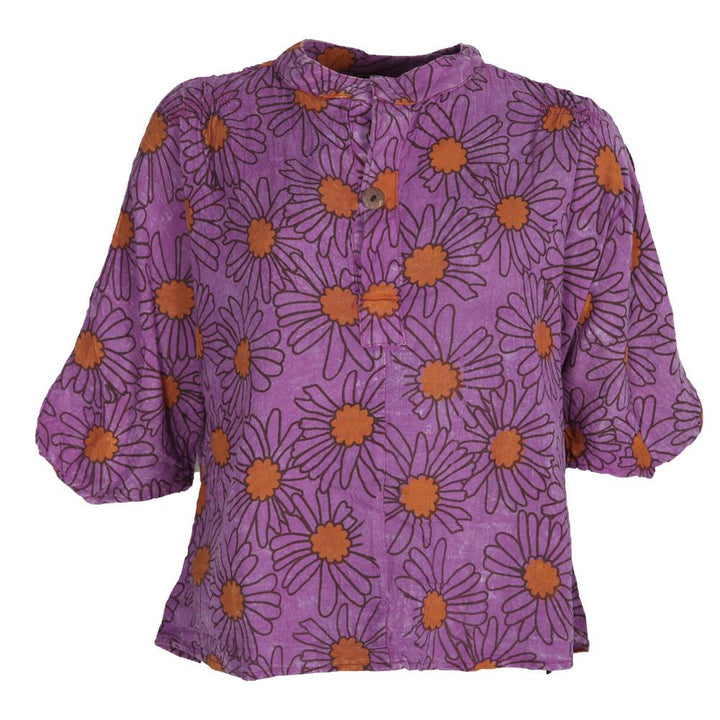3/4 Sleeve Flower top