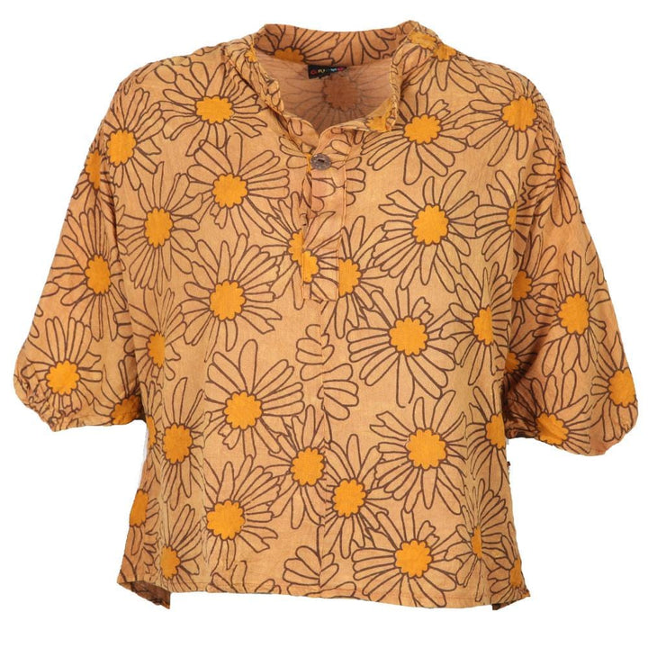 3/4 Sleeve Flower top