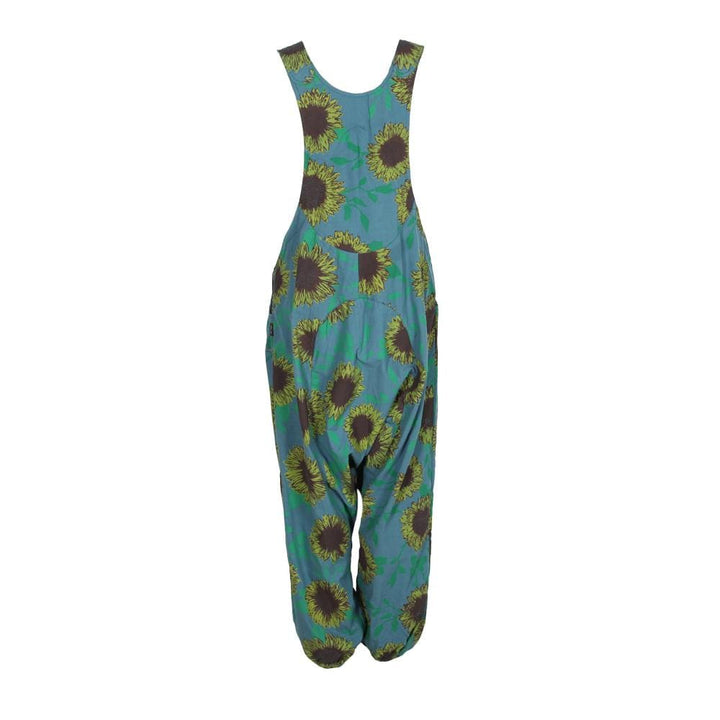 Sunflower Print Harem Dungarees