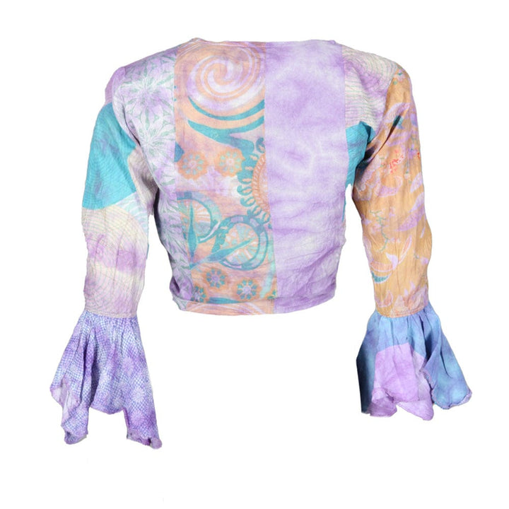 Purple Tie Front Top