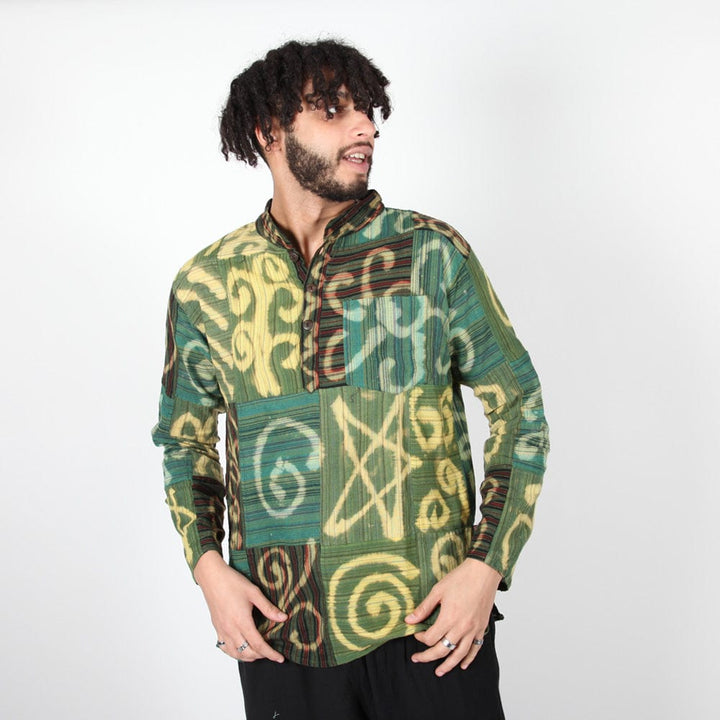 Overdyed Patchwork Shirt