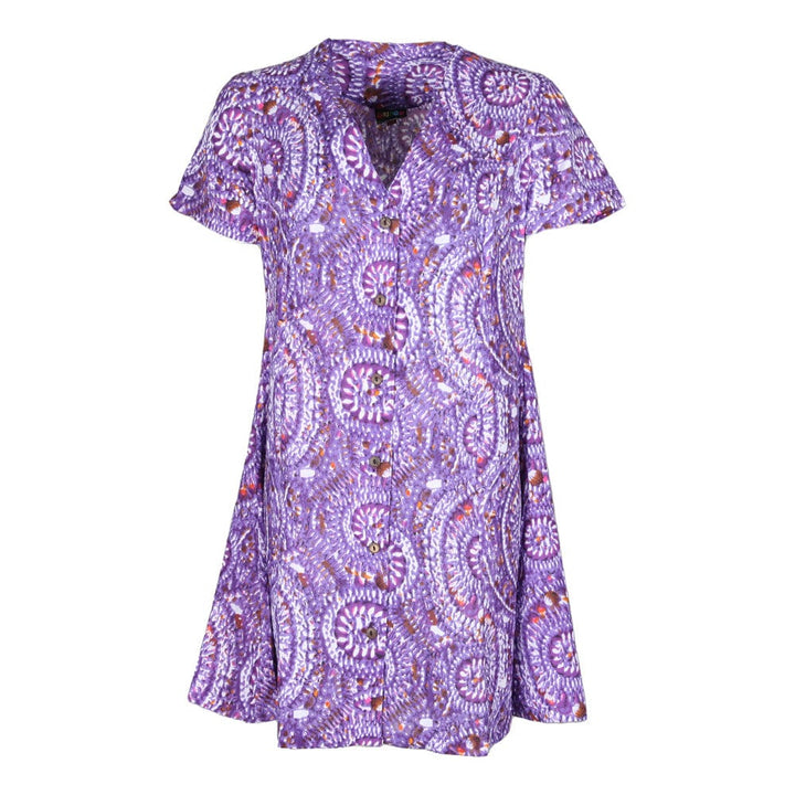 Cap Sleeve A Line Mini Dress