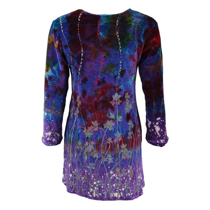 Velvet Tie Dye A-line Mini Dress