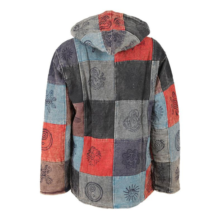 Patchwork Stonewashed Coat