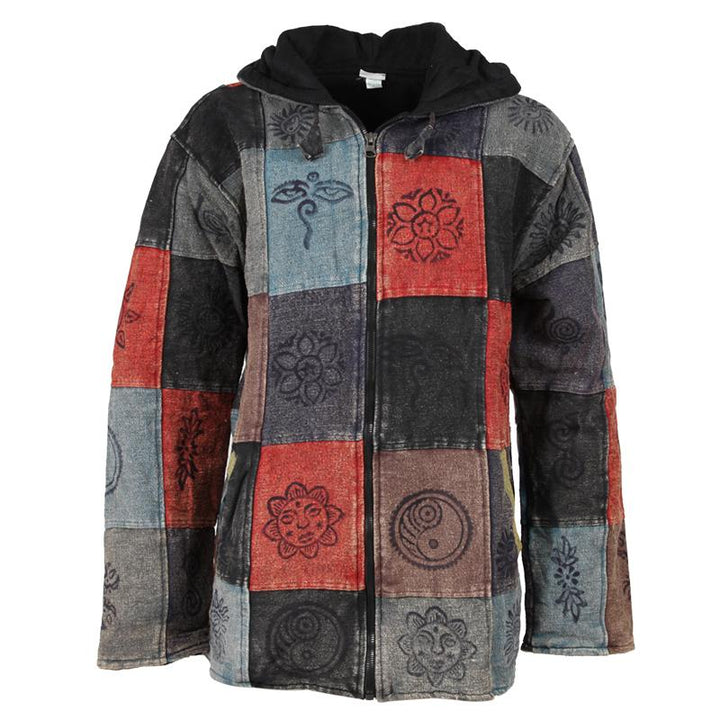 Patchwork Stonewashed Coat