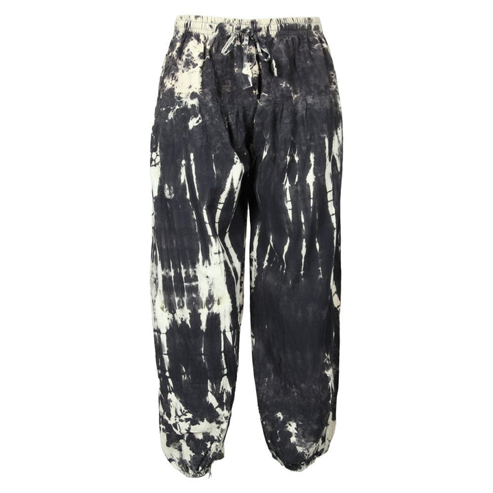 Men's Black Tie Dye Jogger Harem Pants