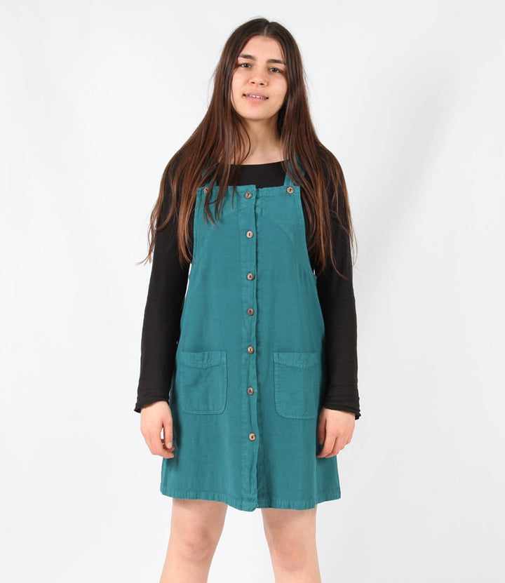 Button-Through Pinafore Dress