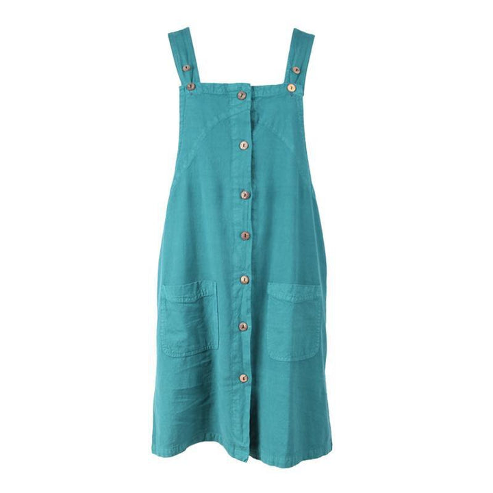 Button-Through Pinafore Dress