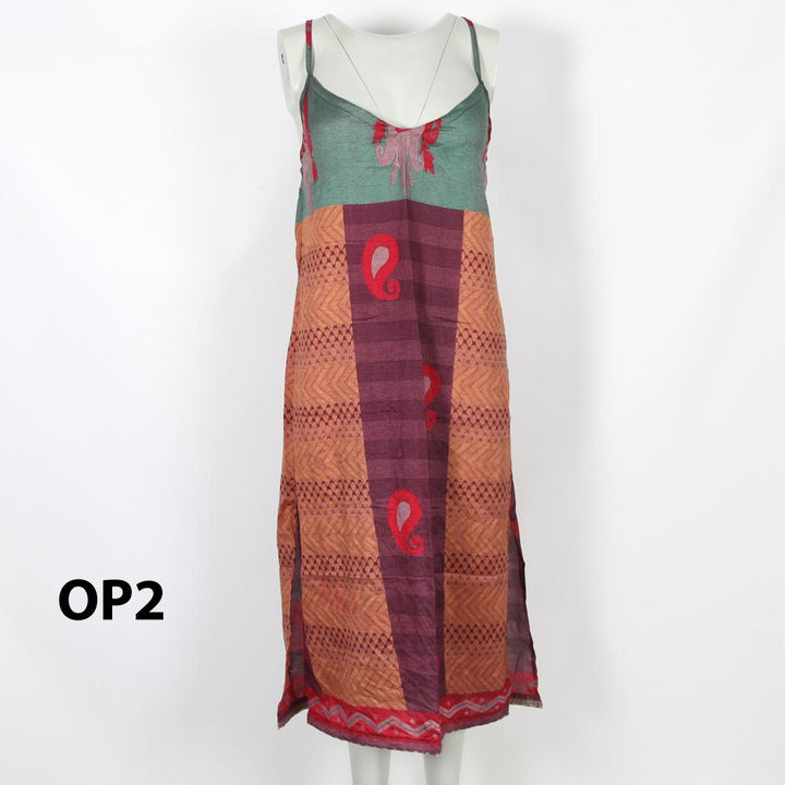 Upcycled Sari Slip Dress