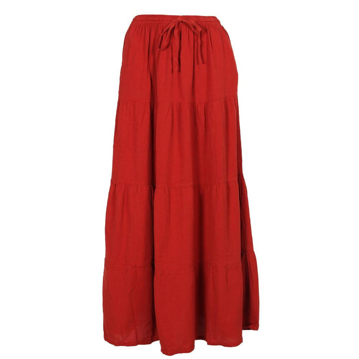 Bohemian Style Long Tiered Skirt