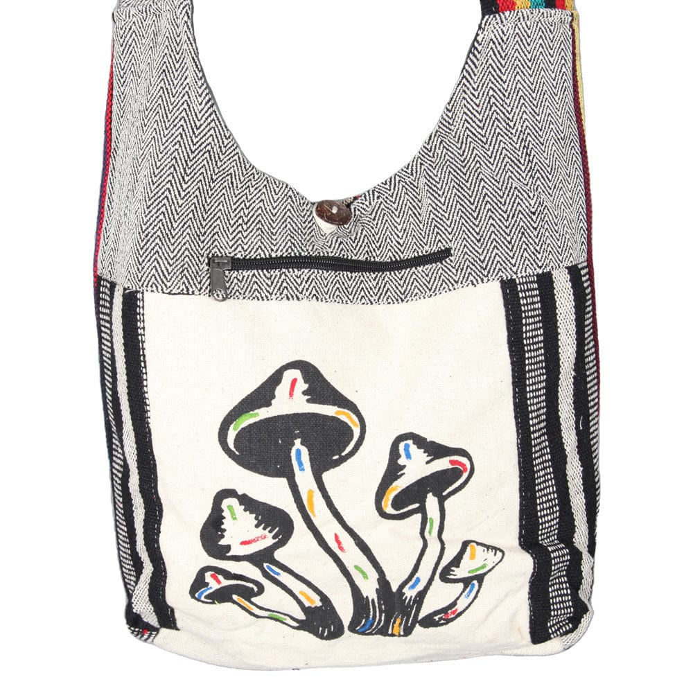 Mushroom Print Slouch Shoulder bag