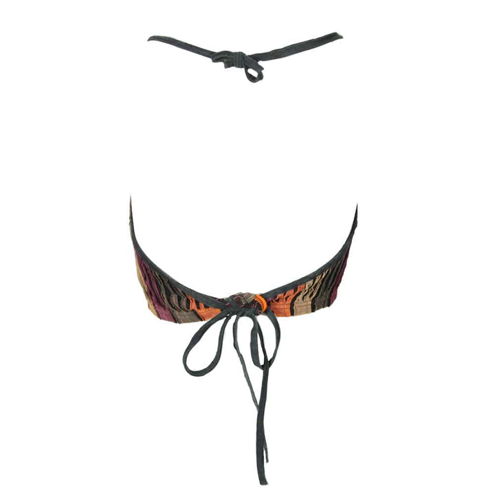 Ripped Backless Halter Top