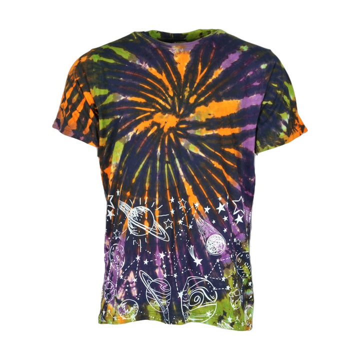 Cosmic Screen Print Tie Dye T-Shirt..