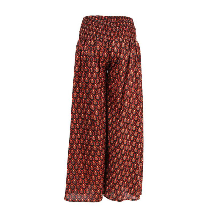 Peacock Print Palazzo Trousers