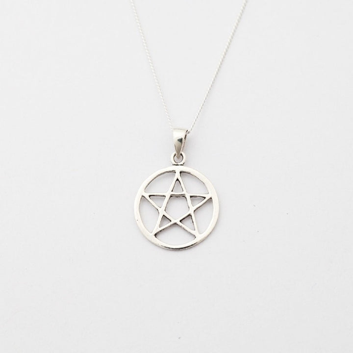 Pentagram Sterling Silver Necklace