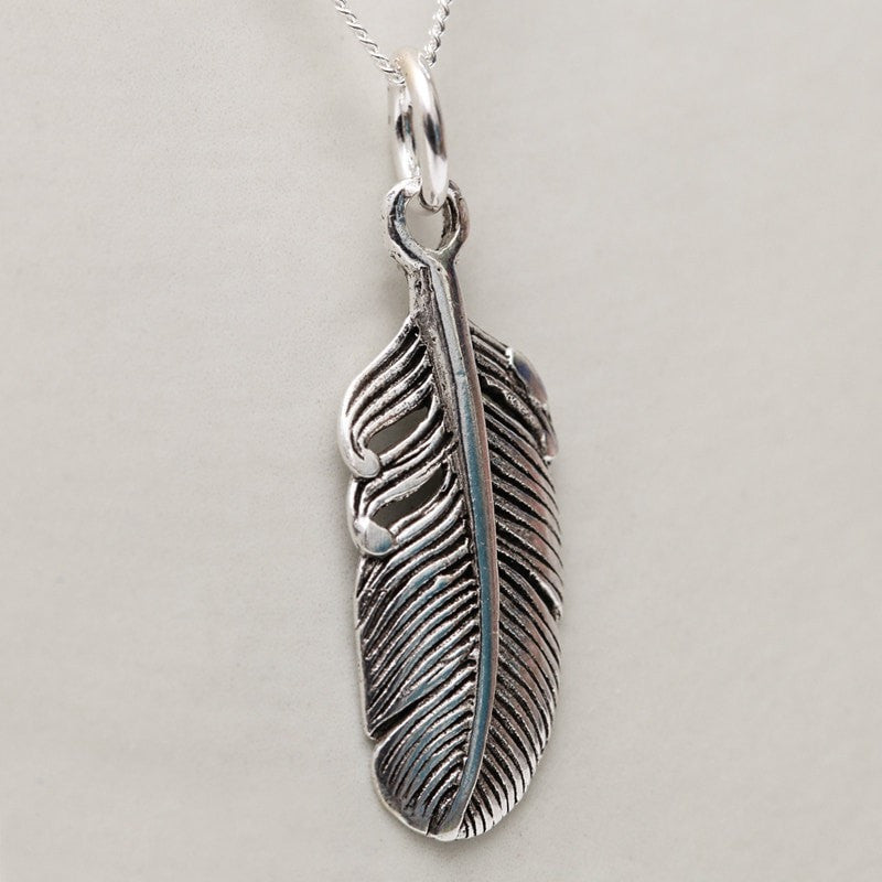Feather Necklace Pendant Necklace