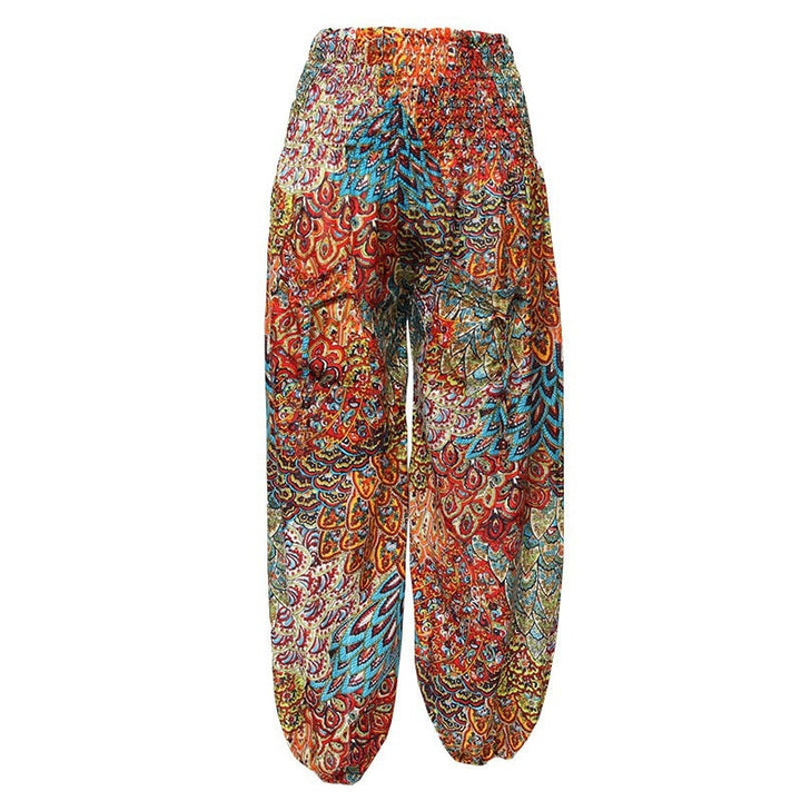 Paisley Leaf Pattern Harem Trousers